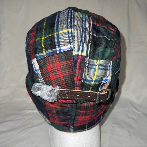 Polo Ralph Lauren Patchwork Plaid Ski Wool Shearling Hunting Trapper Cap Hat - Picture 7 of 8